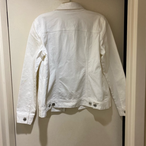 Dress Barn White Denim Studded Jean Jacket - Picture 3 of 8